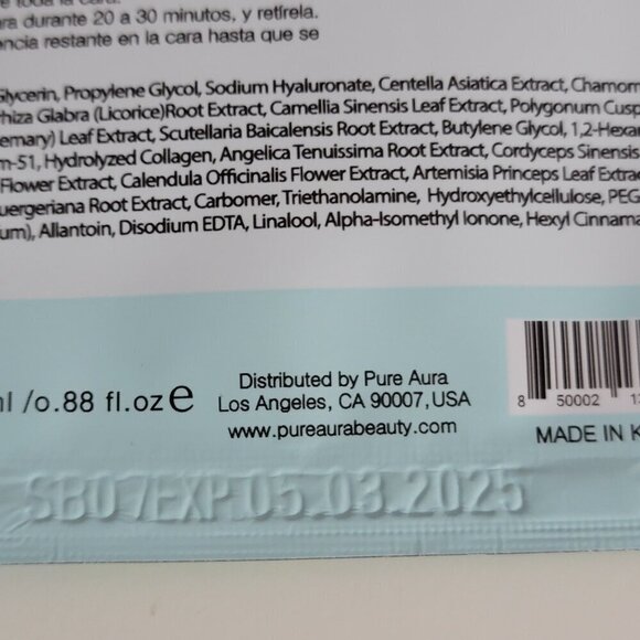 2 Two Boxes of Sheet Masks Pure Aura Hologram Foil Six total Masks NIB - Picture 7 of 11